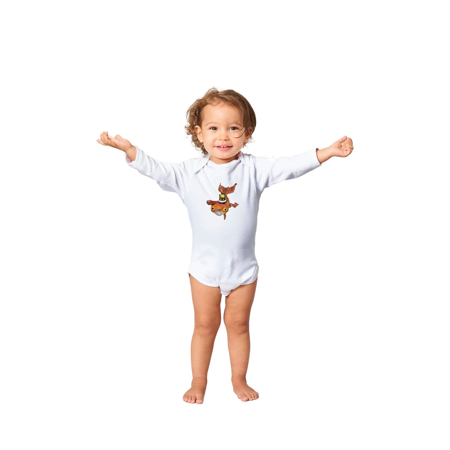 Official Vanessa Stockard 'Fishy Ship' - Classic Baby Long Sleeve Bodysuit