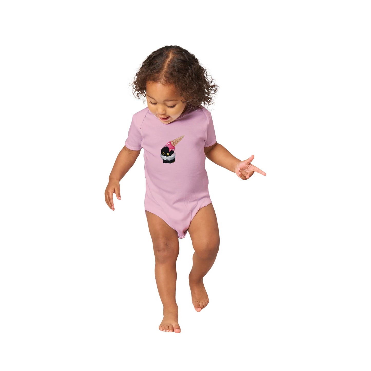 Official Vanessa Stockard 'Ice Cream Hat' - Classic Baby Short Sleeve Bodysuit