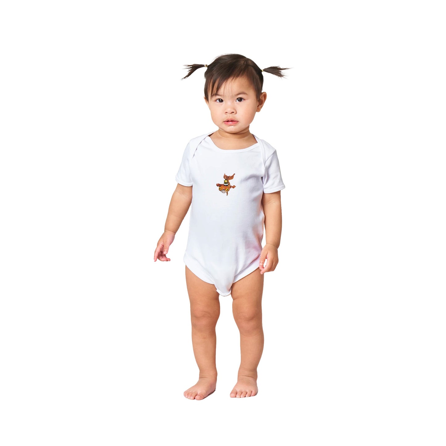 Official Vanessa Stockard 'Fishy Ship' - Classic Baby Short Sleeve Bodysuit