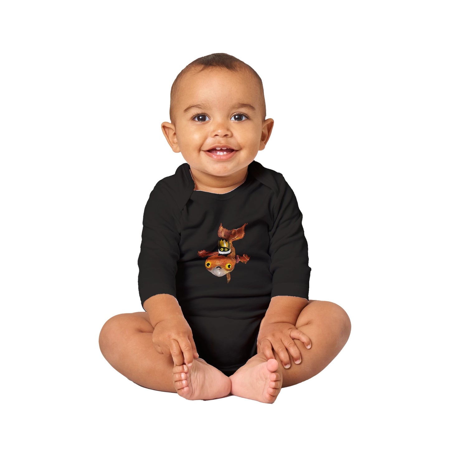 Official Vanessa Stockard 'Fishy Ship' - Classic Baby Long Sleeve Bodysuit