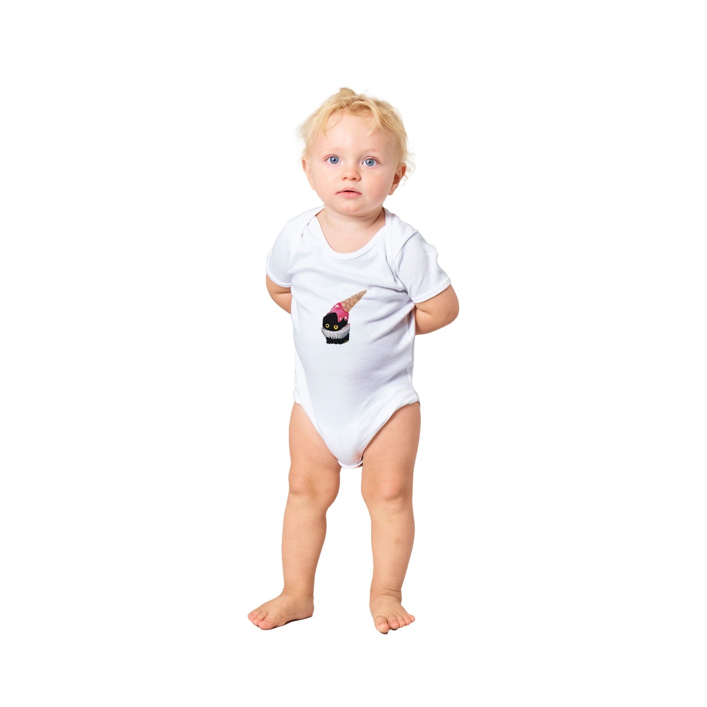 Official Vanessa Stockard 'Ice Cream Hat' - Classic Baby Short Sleeve Bodysuit