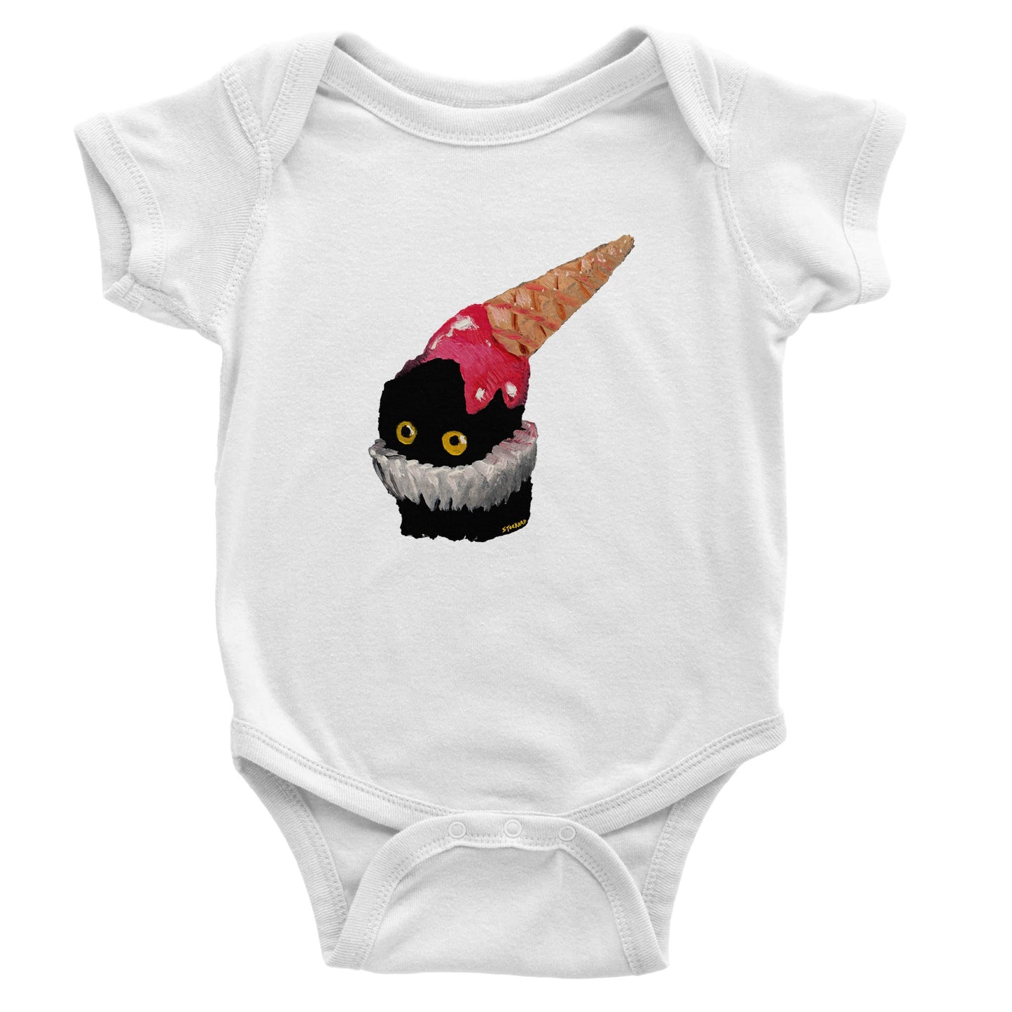 Official Vanessa Stockard 'Ice Cream Hat' - Classic Baby Short Sleeve Bodysuit