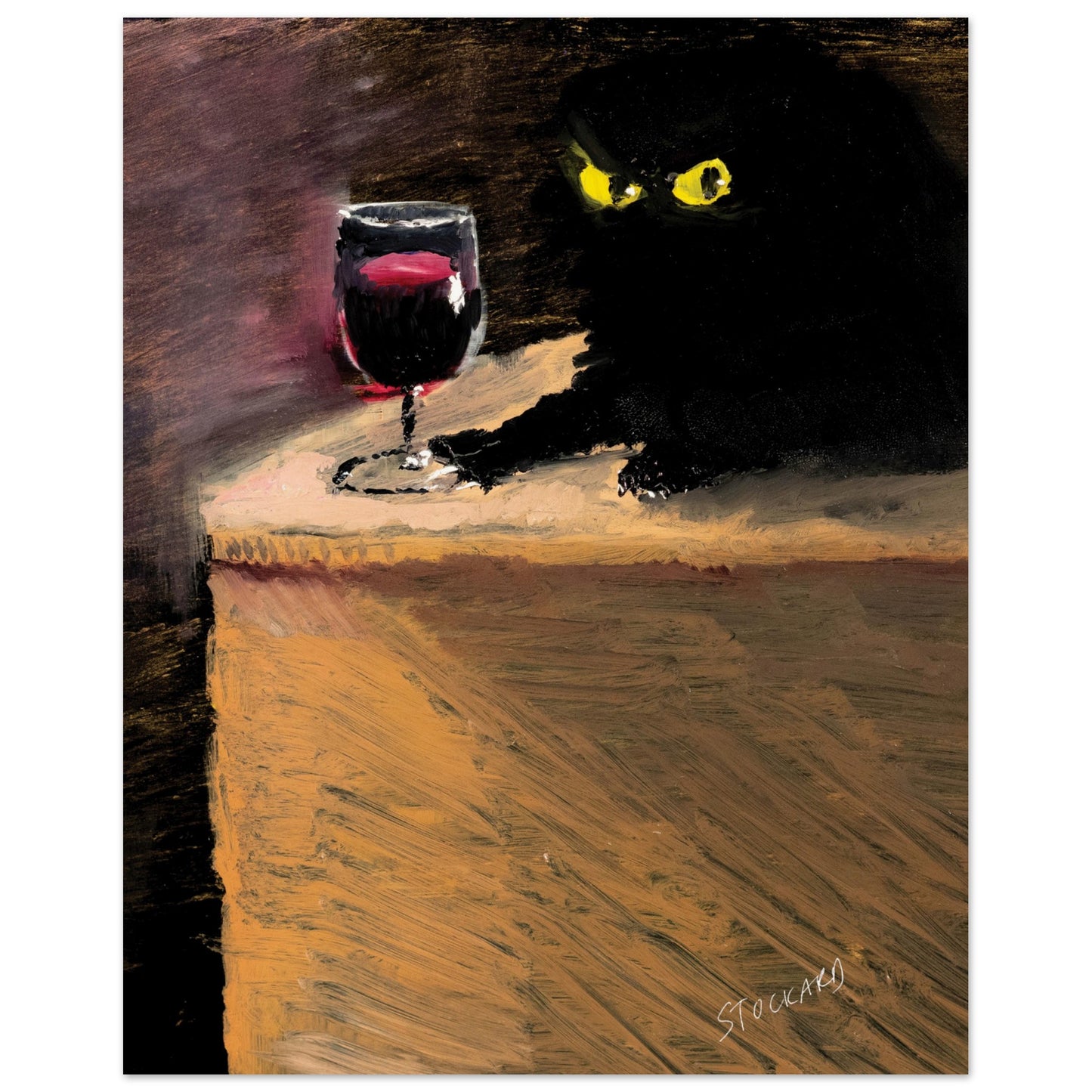 Official Vanessa Stockard 'Red Wine' -  Museum-Quality Matte Paper Poster