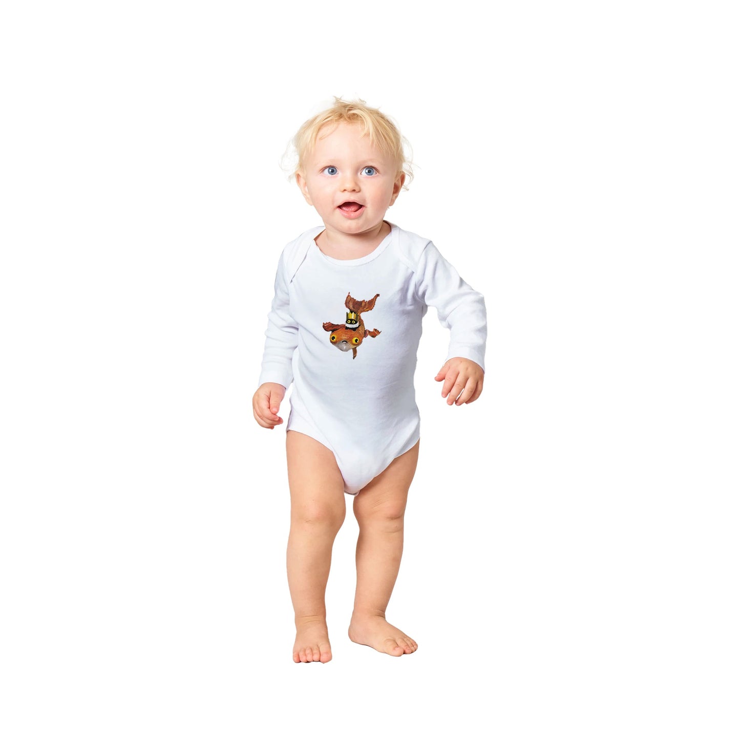 Official Vanessa Stockard 'Fishy Ship' - Classic Baby Long Sleeve Bodysuit