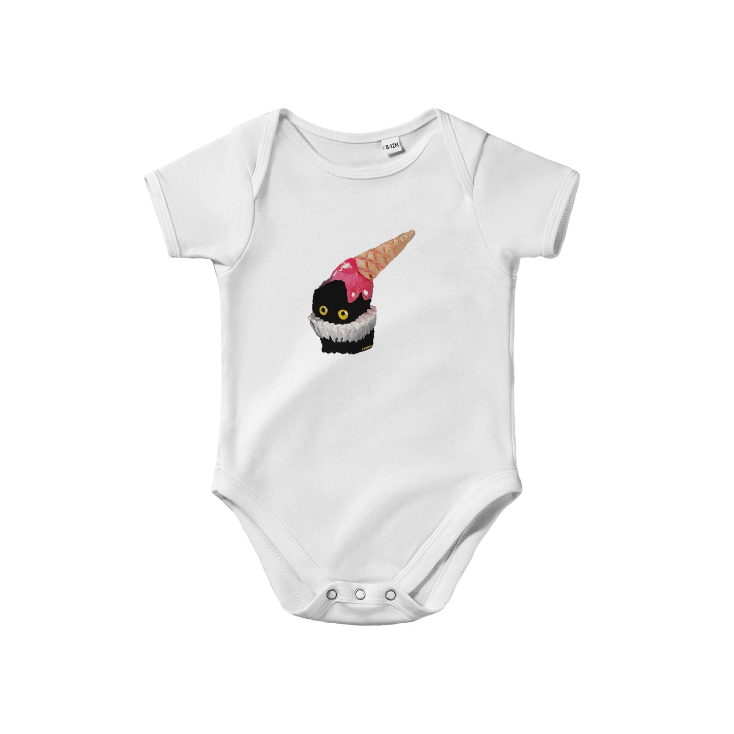 Official Vanessa Stockard 'Ice Cream Hat' - Classic Baby Short Sleeve Bodysuit